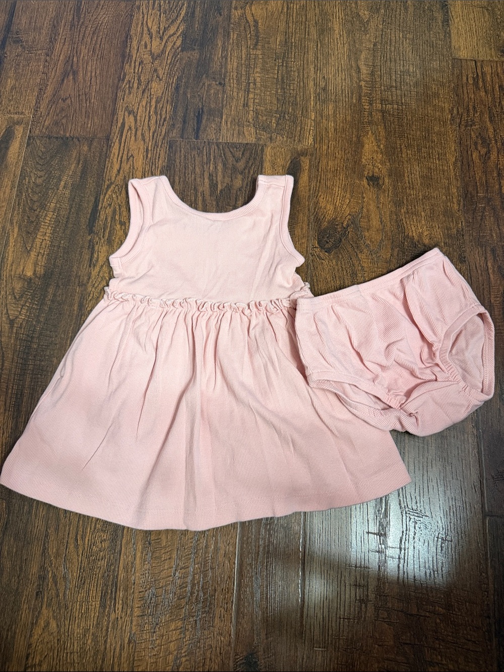 Carter's Light Pink Sleeveless Baby Dress with Bloomers